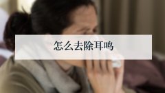 怎么去除耳鸣