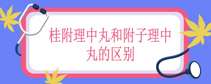 桂附理中丸和附子理中丸的区别