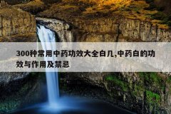 300种常用中药功效大全白几,中药白的功效与作用