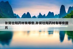 补肾壮阳药材有哪些,补肾壮阳药材有哪些图片
