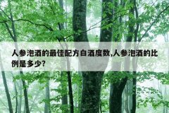 <b>人参泡酒的最佳配方白酒度数,人参泡酒的比例是多少?</b>