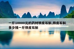 一斤10000元的药材铁皮石斛,铁皮石斛多少钱一斤