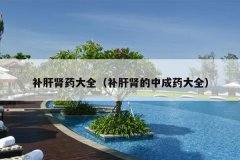 补肝肾药大全（补肝肾的中成药大全）