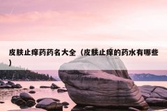 皮肤止痒药药名大全（皮肤止痒的药水有哪些）