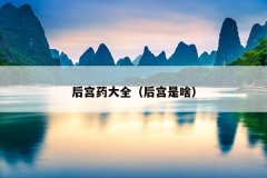 后宫药大全（后宫是啥）