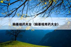 脑萎缩药大全（脑萎缩用药大全）